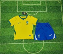 Brazil 2026 World Cup Home Kid kit size 16-28
