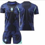 2026 Brazil Away Kids' Soccer Jersey Set