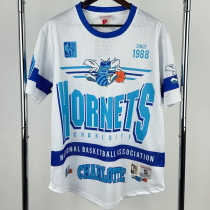 2026 Hornets White Retro High Quality Casual T-Shirt #MN 2026 Hornets White Retro High Quality Casual T-Shirt #MN