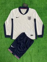 2024 Englande Europe Cup Home Long sleeves Kids Soccer Jersey 2024 Englande Europe Cup Home Long sleeves Kids Soccer Jersey