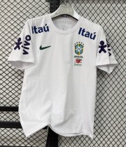 26-27 Brazil White High Quality Pure Cotton Casual T-Shirt 26-27 Brazil White High Quality Pure Cotton Casual T-Shirt
