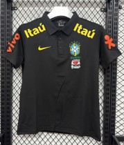 26-27 Brazil Black High Quality Polo Short Sleeve 26-27 Brazil Black High Quality Polo Short Sleeve