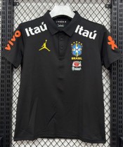 26-27 Brazil Black High Quality Polo Short Sleeve 26-27 Brazil Black High Quality Polo Short Sleeve