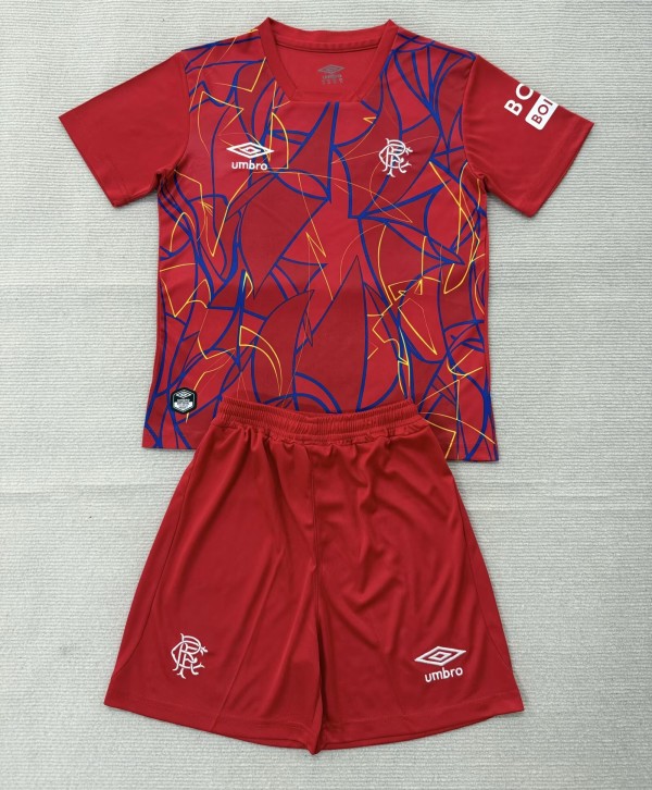 26-27 Rangers Red GoalKeeper Kids Soccer Jersey