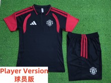 26-27 Man Utd High Quality Player Version Half Pull Training Short Suit (球员套装)