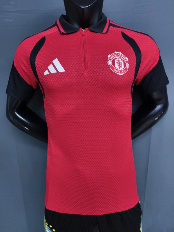 26-27 Man Utd Red Special Edition Player Version Half Pull Training shirts