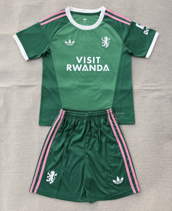 26-27 Aston Villa Green GoalKeeper Kids Soccer Jersey
