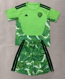 26-27 Leeds United Green Goalkeeper Kids Soccer Jersey