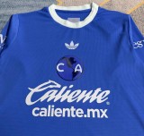 26-27 Club America Blue 110th Anniversary Edition Long Sleeve Fans Soccer Jersey (长袖)*带广告