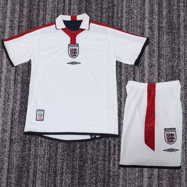 Retro 2004 England home kids kit