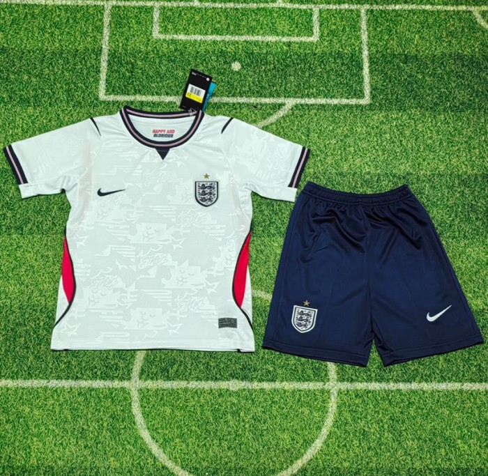 25/26 England FIFA World Cup home kids kit