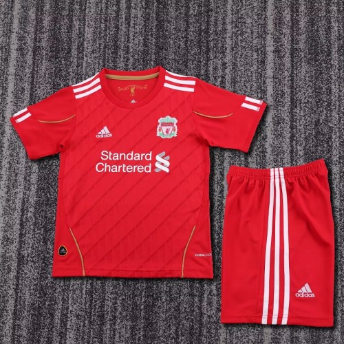 Retro 2010 liverpool home kids kit