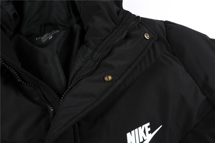 Nike black long cotton coat jacket
