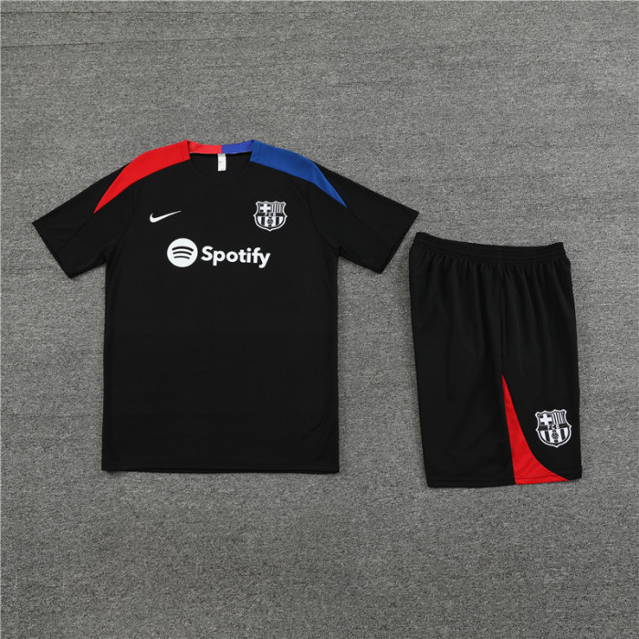 24/25 Barcelona kids Short sleeve black training suit