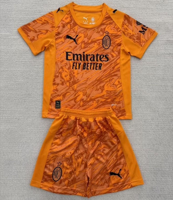 25/26 AC milan goalkeeper kids kit orange