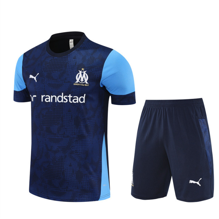 25/26 Marseille Adult Short sleeve training suit royal blue