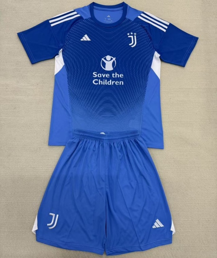 25/26 Juventus goalkeeper kids kit blue
