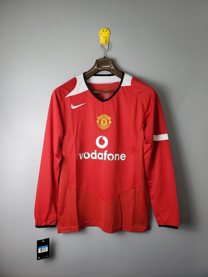 2005 retro Manchester United home long sleeve