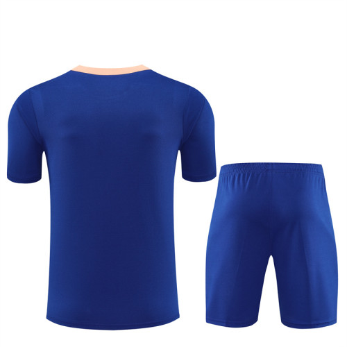 25/26 France short sleeved training  Adult suit royal blue