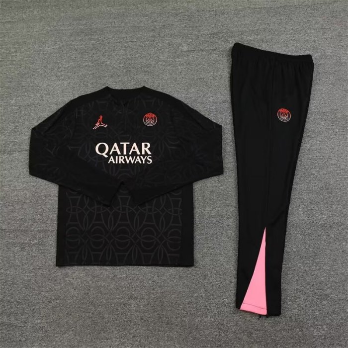 24/25 PSG black Jordan kids training suit