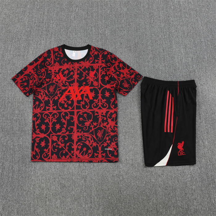 25/26 Liverpool Short sleeve training suit black red
