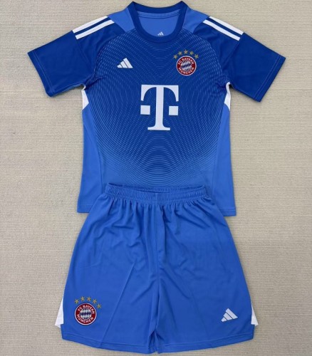 25/26 bayern munich goalkeeper kids kit blue
