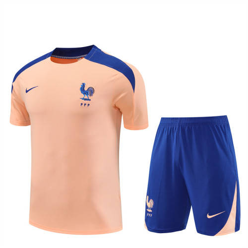 25/26 France short sleeved training  Adult suit pink