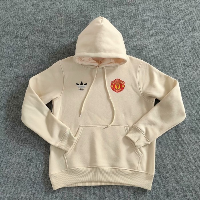 Retro Manchester United plush hoodie