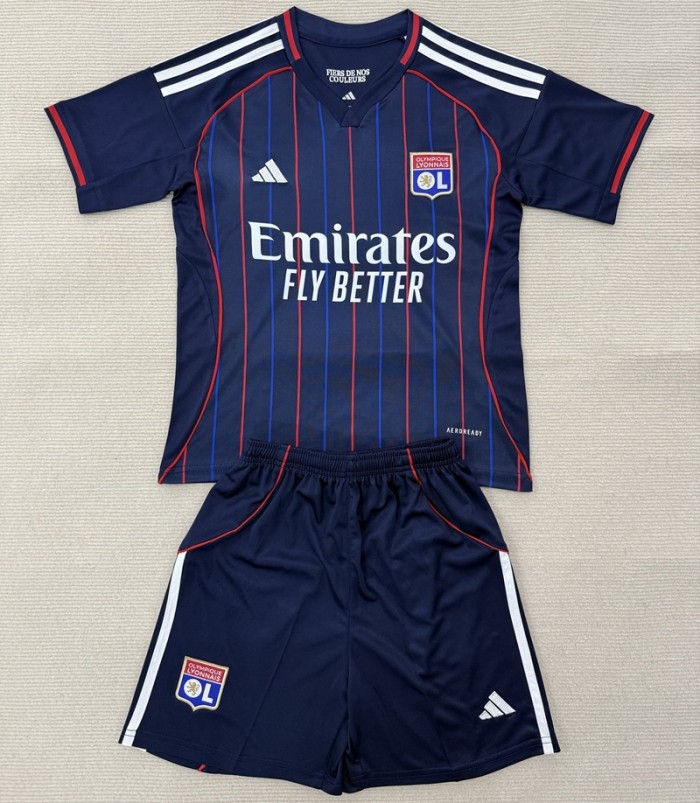 25/26 Olympique Lyonnais away kids kit