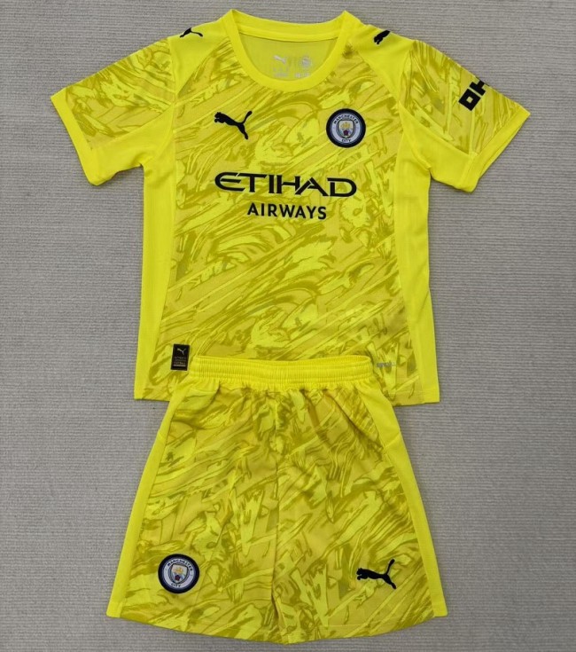 25/26 Manchester City goalkeeper  Adult Set yellow