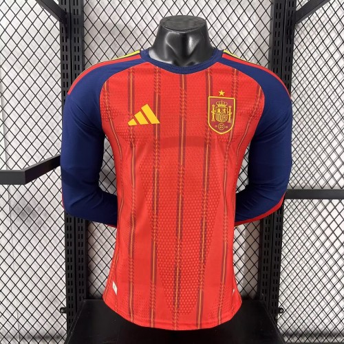 25/26 Spain home Player Versio long sleeves