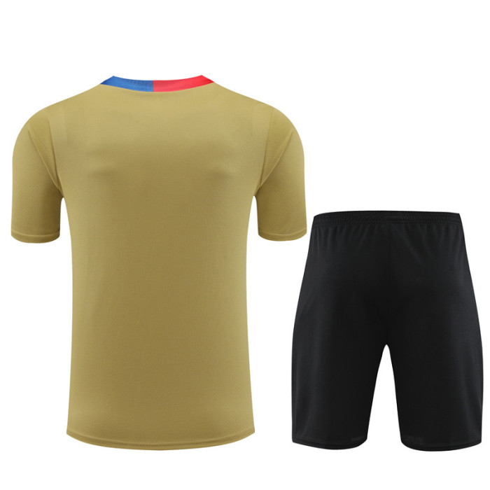 24/25 Barcelona Short sleeve golden training suit