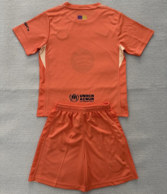 25/26 Barcelona kids kit goalkeeper orange