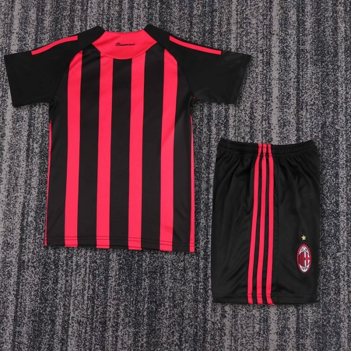 Retro 08/09 AC Milan home kids kit