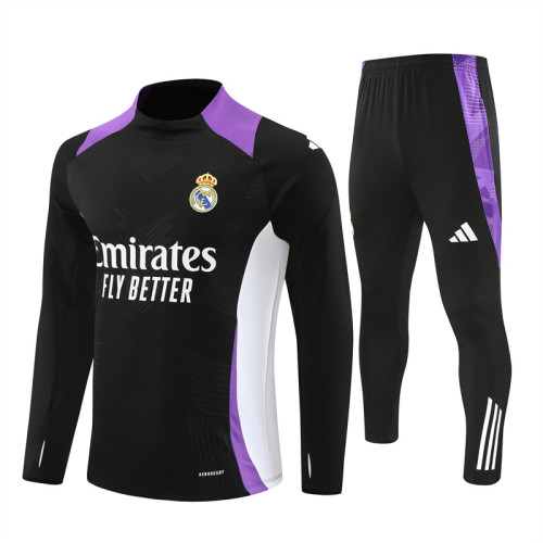 24/25 Real Madrid Kids training suit black Purple