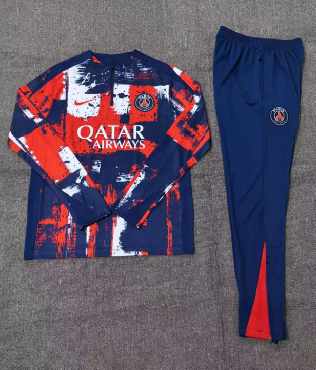 24/25 PSG kids training suit Red Blue