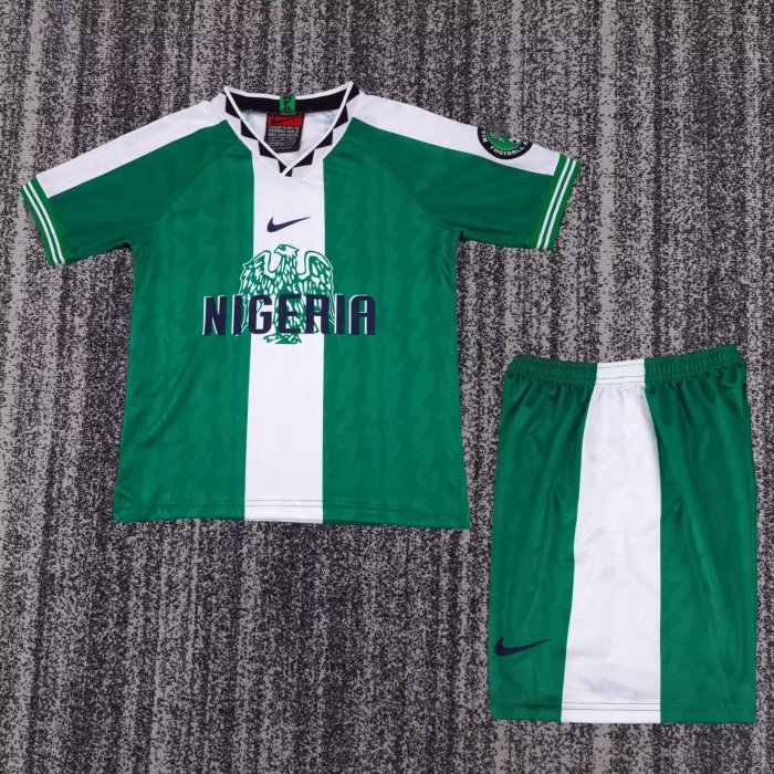 Retro 1996 Nigeria home kids kit