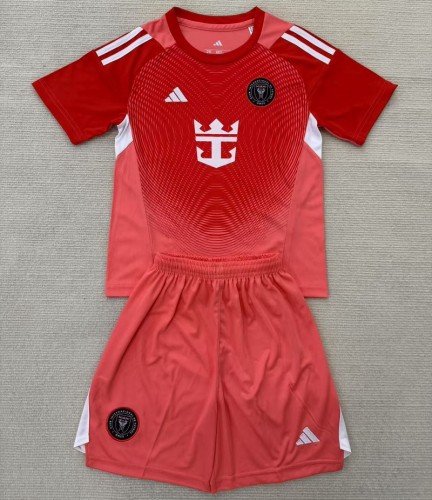 25/26 Inter Miami goalkeeper kids kit red
