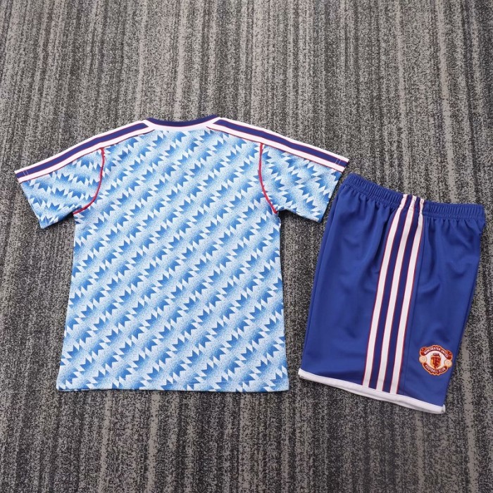 Retro 90/92 Manchester United Away kids kit