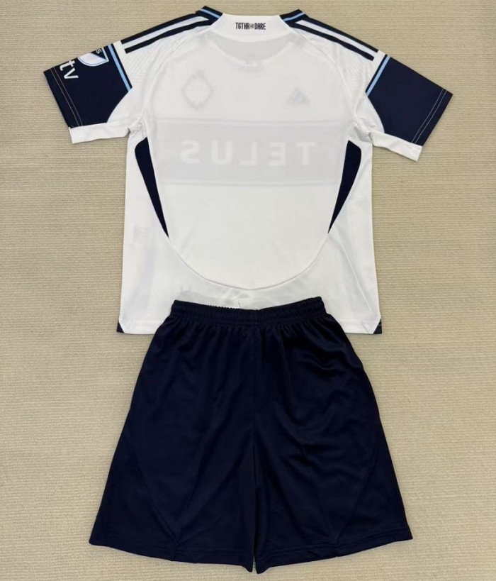 25/26 Vancouver Whitecaps home kids kit