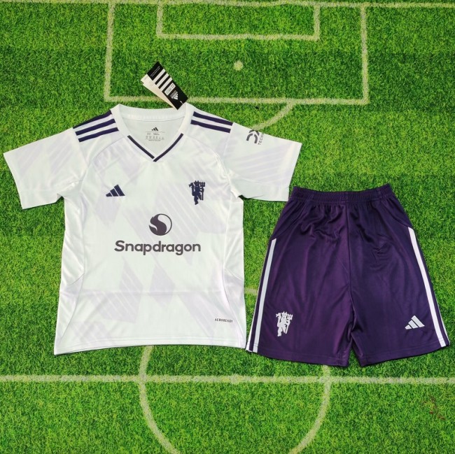 25/26 Manchester United away kids kit