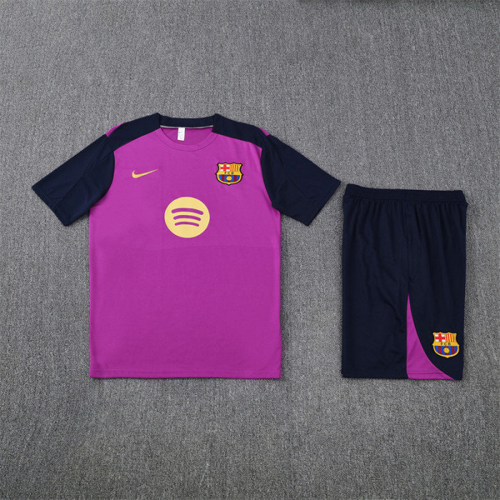 25/26 Barcelona kids Short sleeve training suit purple