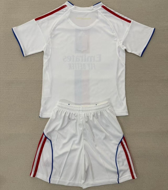 25/26 Olympique Lyonnais home kids kit