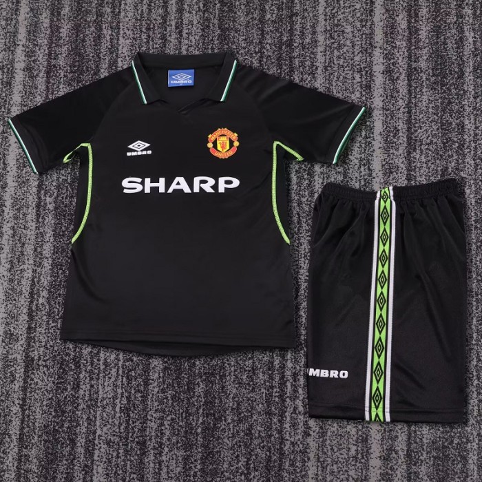 Retro 1998 Manchester United third kids kit
