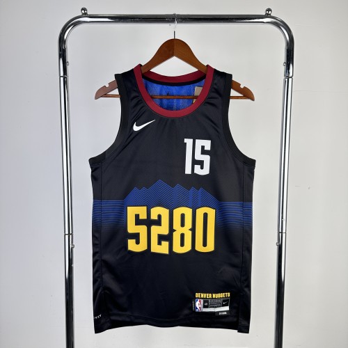 24 NBA Nuggets City Edition #15 JOKIC Basketball Jersey