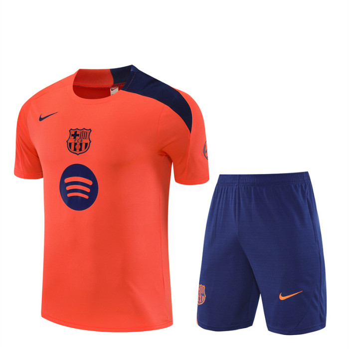25/26 Barcelona kids Short sleeve training suit orange