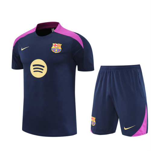 25/26 Barcelona Short sleeve Adult training suit royal blue