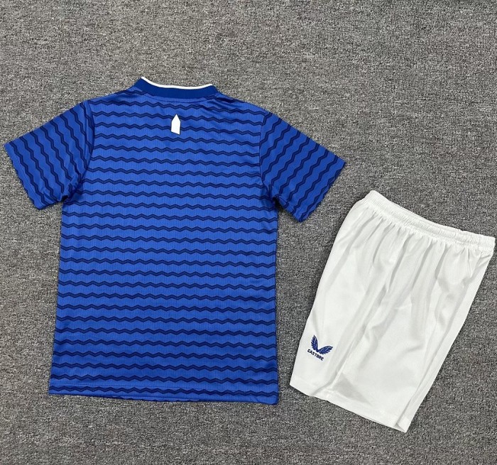 25/26 Everton home kids kit