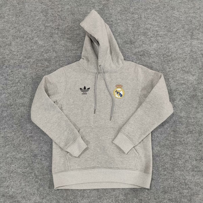 Retro Real Madrid plush hoodie