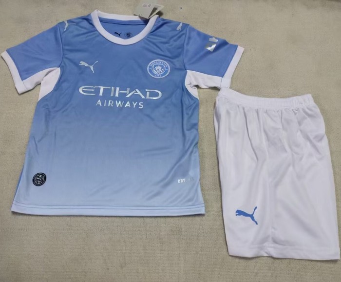 26/27 Manchester City home kids kit